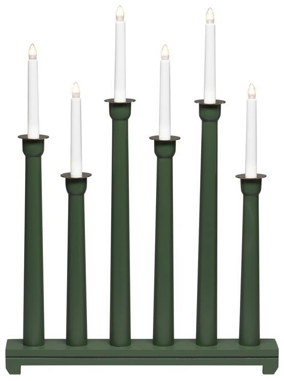 Konstsmide 3978-950 Adventsljusstake 6 ljus Grön