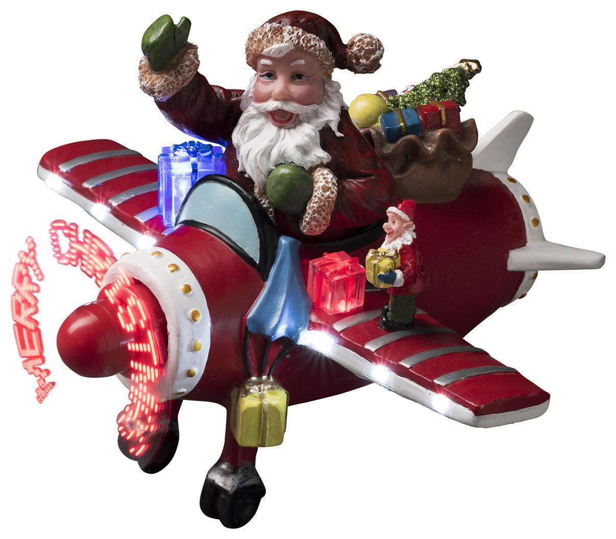 Konstsmide 4200-000 Dekorationsbelysning fiberoptiskt flygplan, tomte