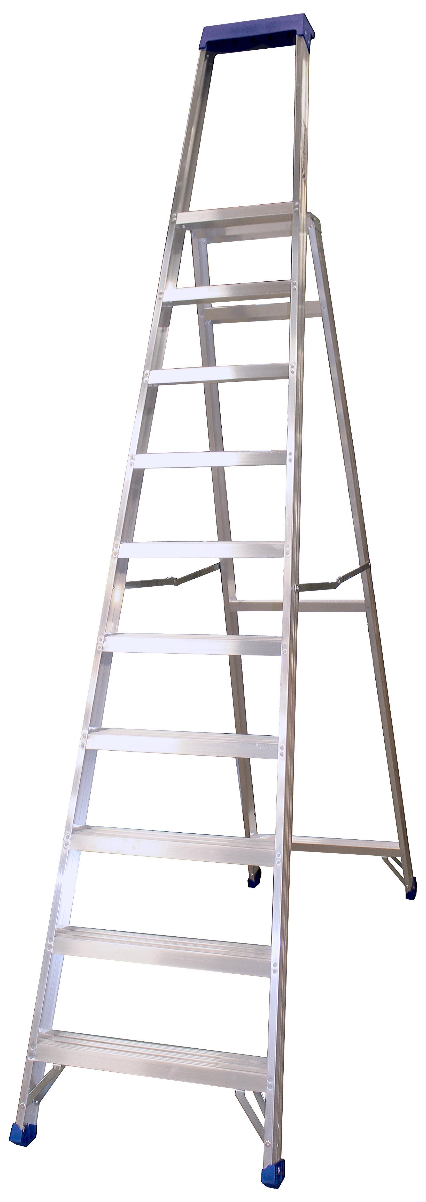 Skeppshultstegen 5050-10 Trappstege med hylla 10 steg, 2325 mm