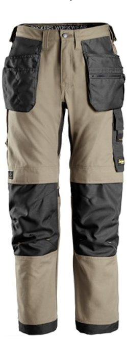 Snickers Workwear 6224 AllroundWork Arbetsbyxa khaki/svart Khaki/svart