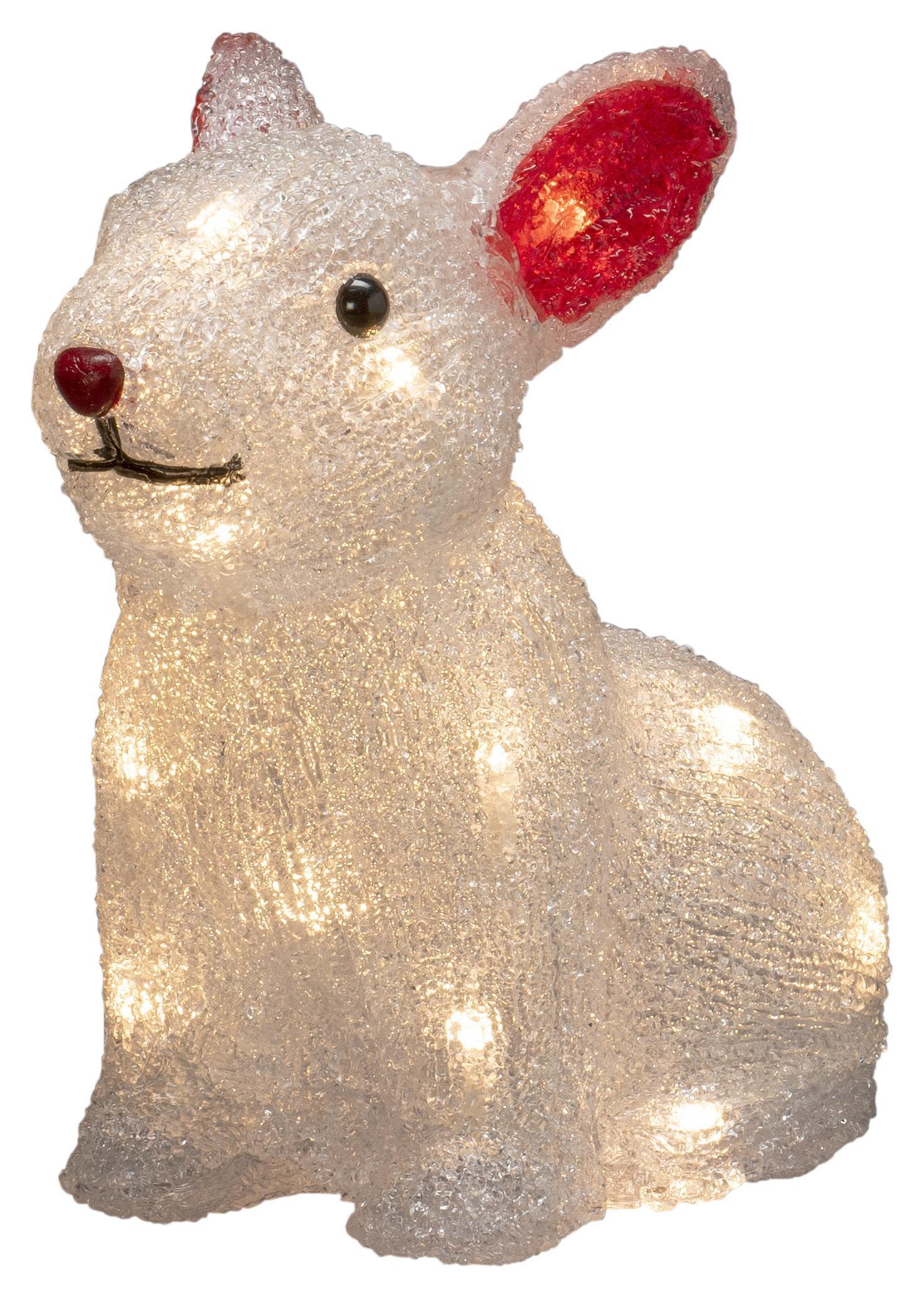 Konstsmide 6236-103 Dekorationsbelysning kanin, akryl, 24 LED 4xAA