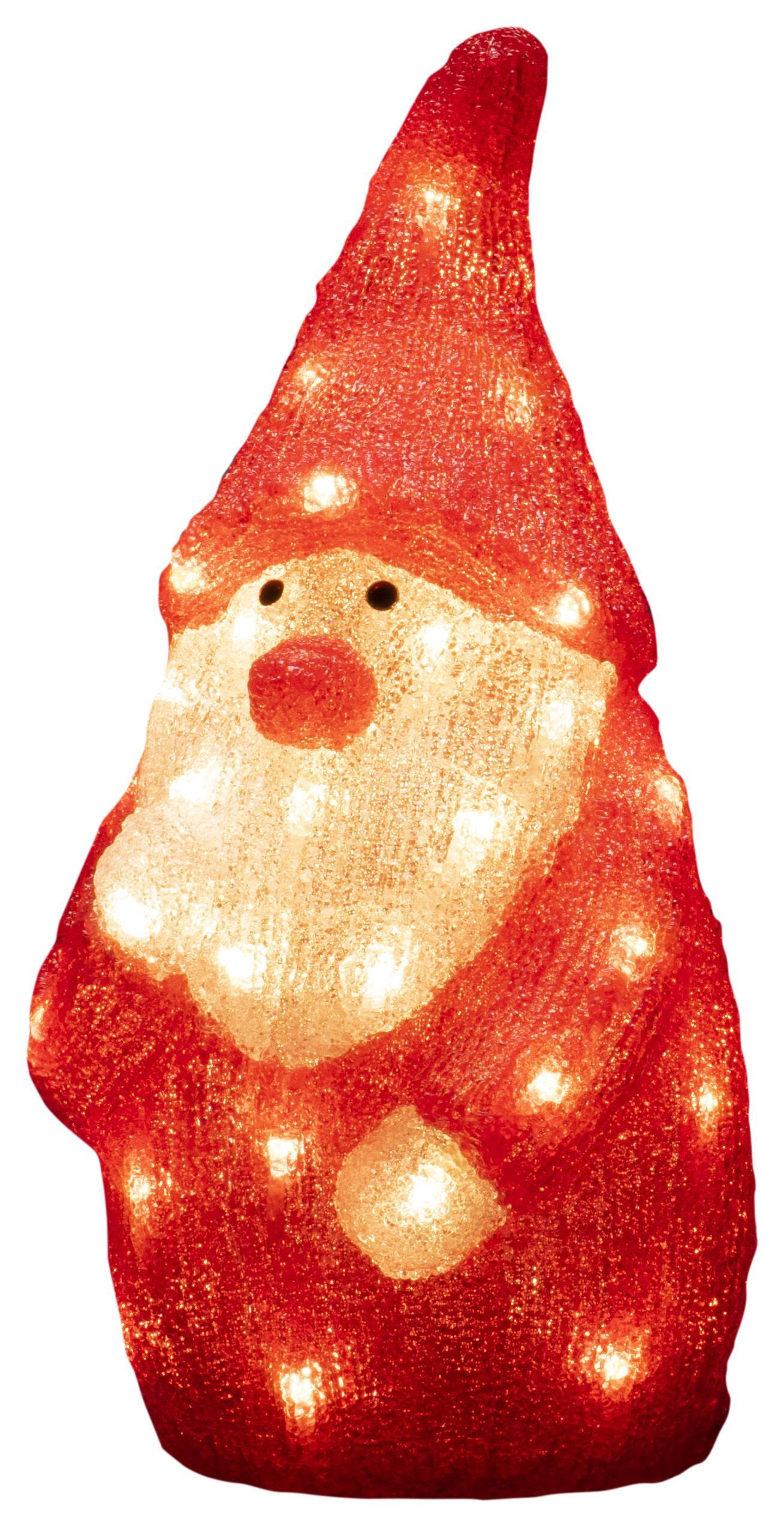 Konstsmide 6243-103 Dekorationsbelysning tomte, akryl, 38 cm 40 LED