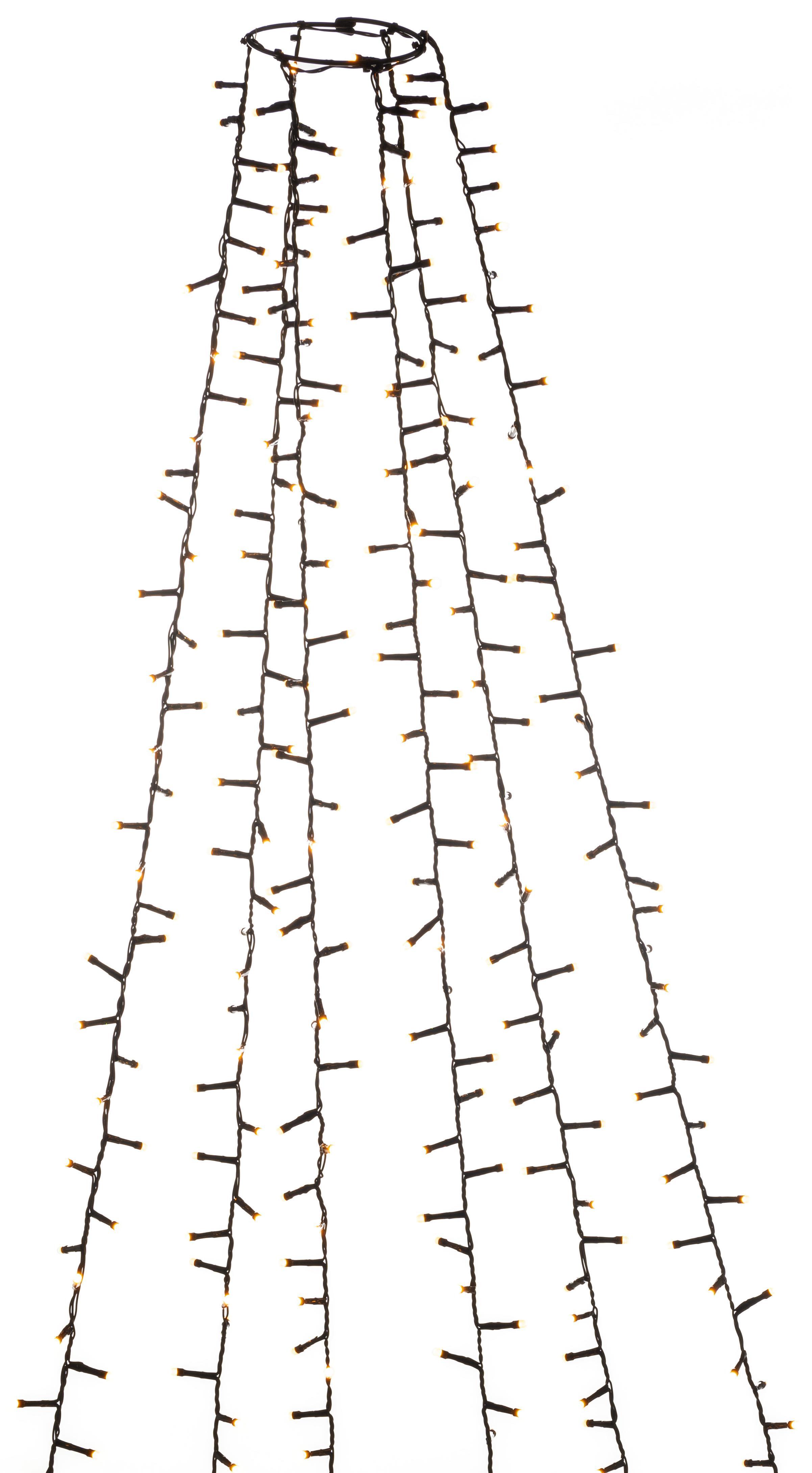 Konstsmide 6651-830 Julgransslinga frost, svart kabel, 4 m Amber