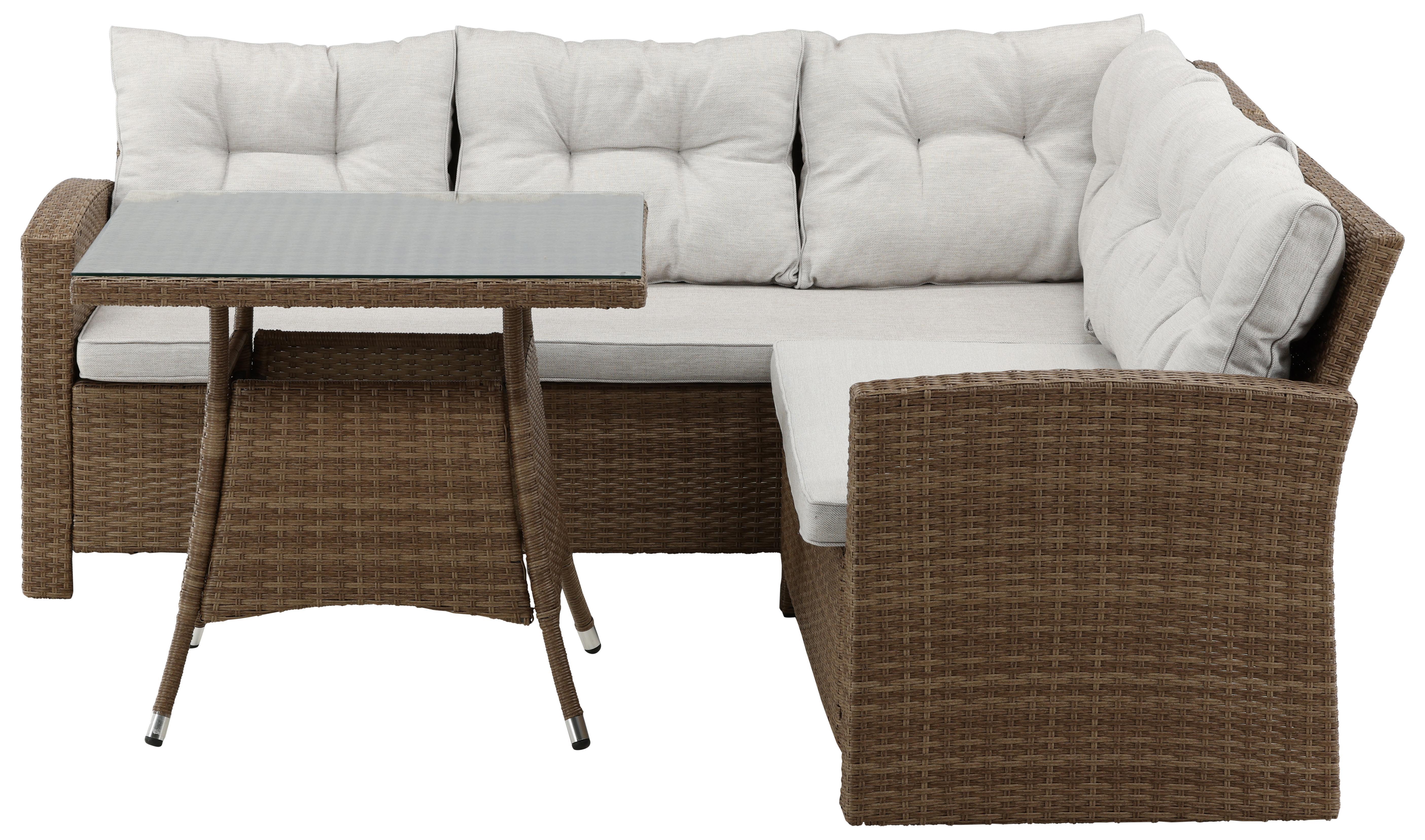 Venture Home Watford 7218-007 Loungeset soffa, bord, grått/natur