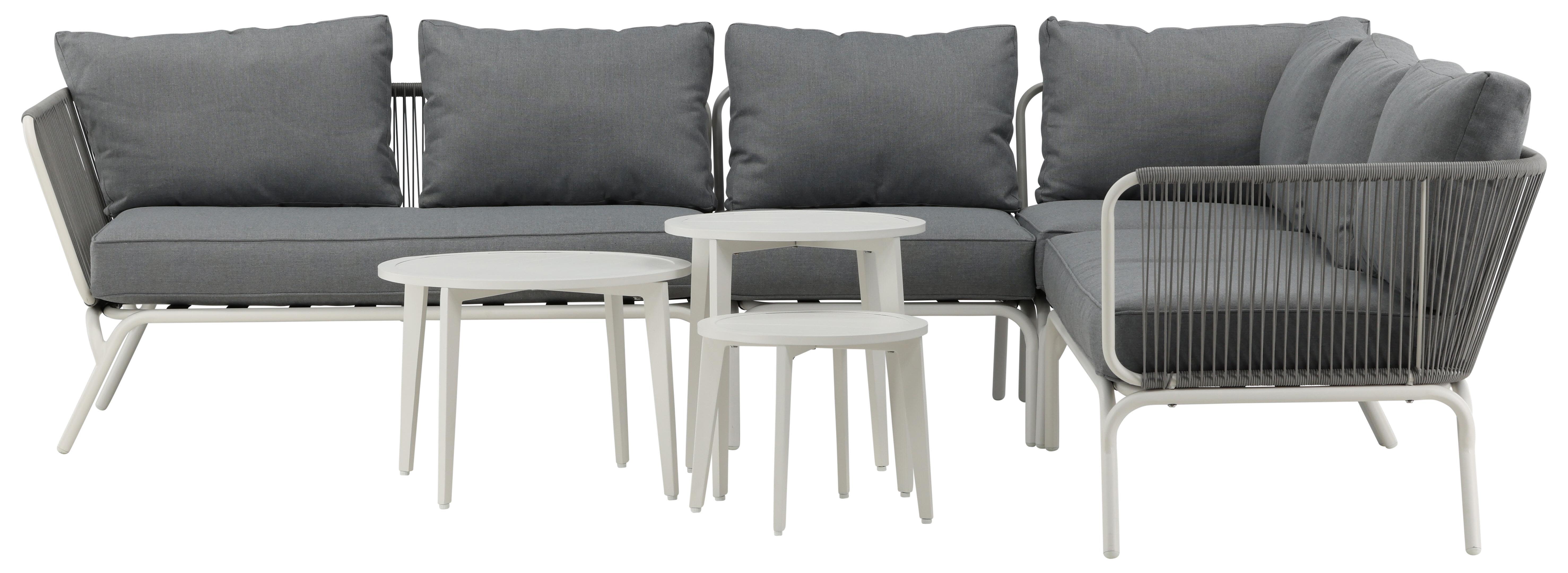 Venture Home Roxo 9151-018 Loungeset soffa, satsbord, grått/vitt