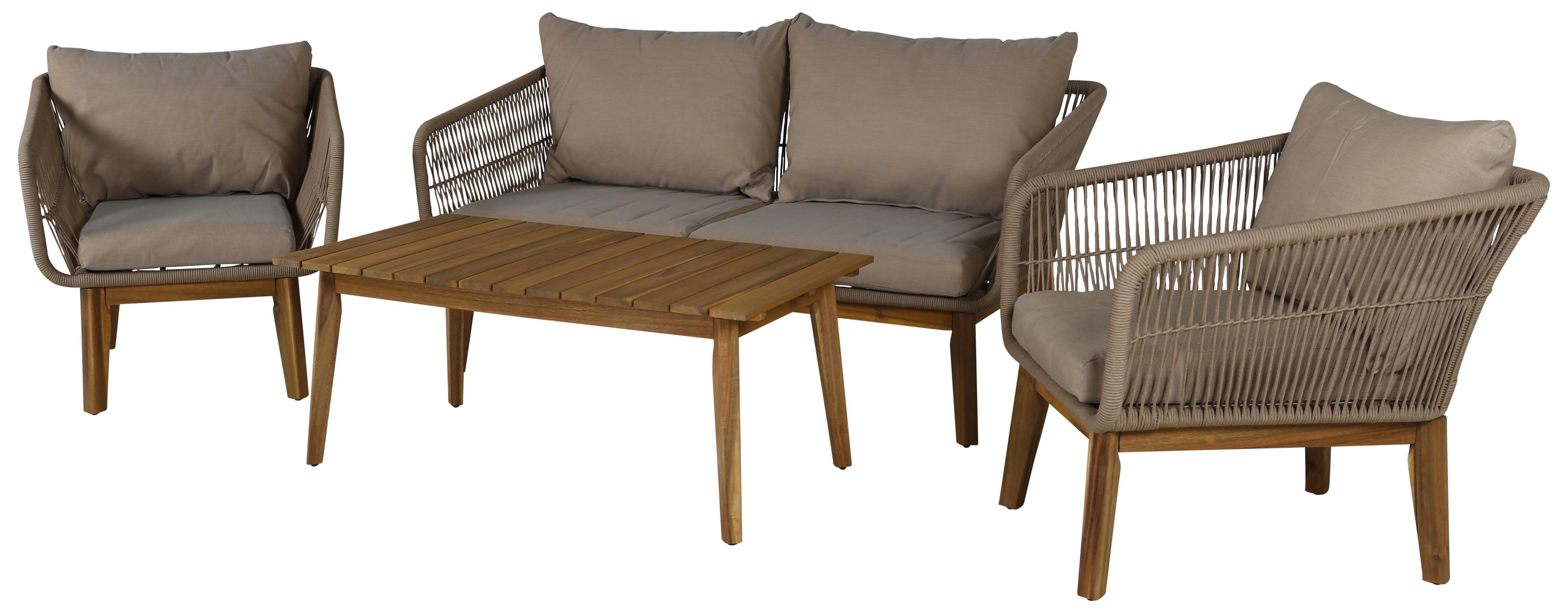Venture Home Chania 9326-027 Loungeset soffa, bord, beige/natur
