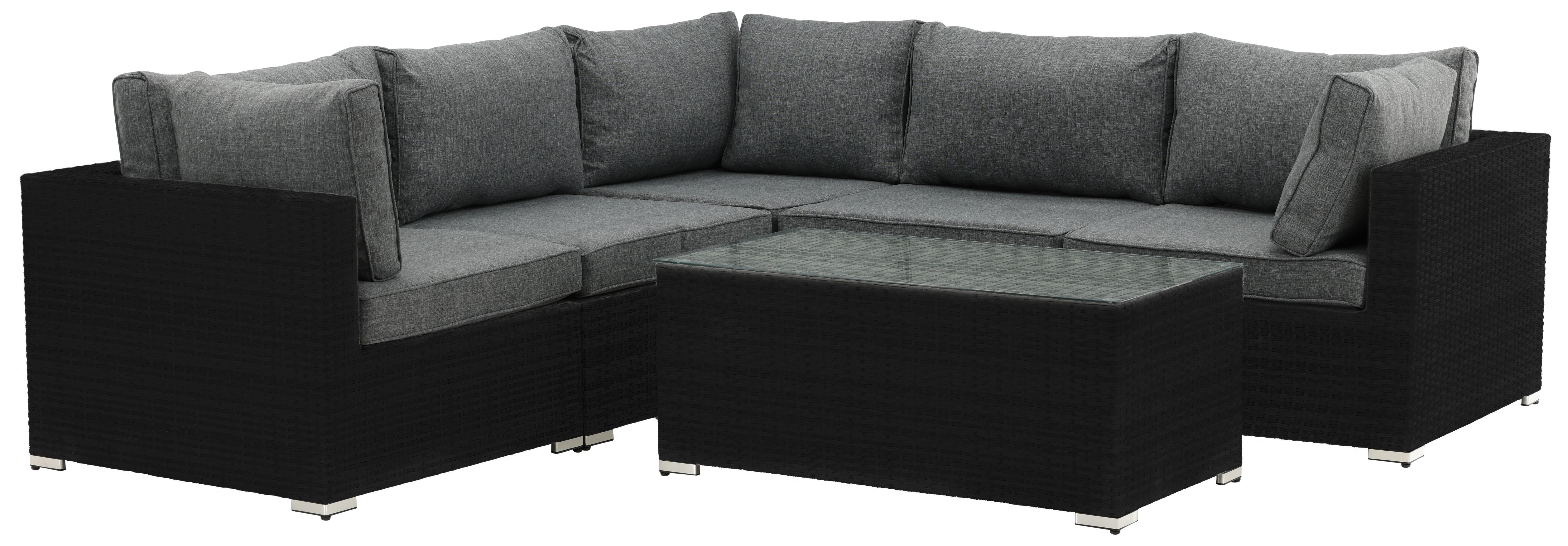 Venture Home Amazon 9340-001 Loungeset soffa, bord, svart/grått