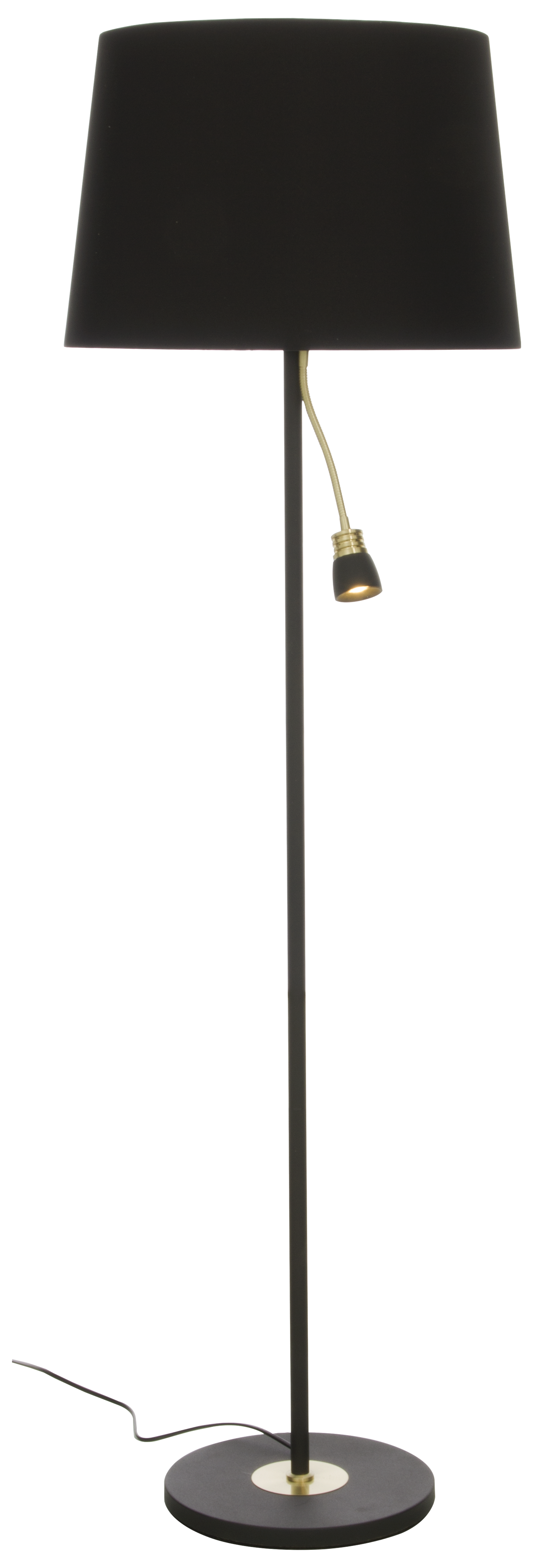 Aneta Lighting Eketorp 19815-15-25 Golvlampa svart/mässing, 145 cm, E27/LED