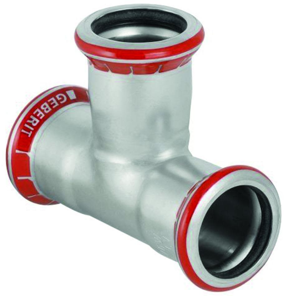 Geberit 1550941 T-rör pressmuff, elförzinkat 15 x 15 x 15 mm