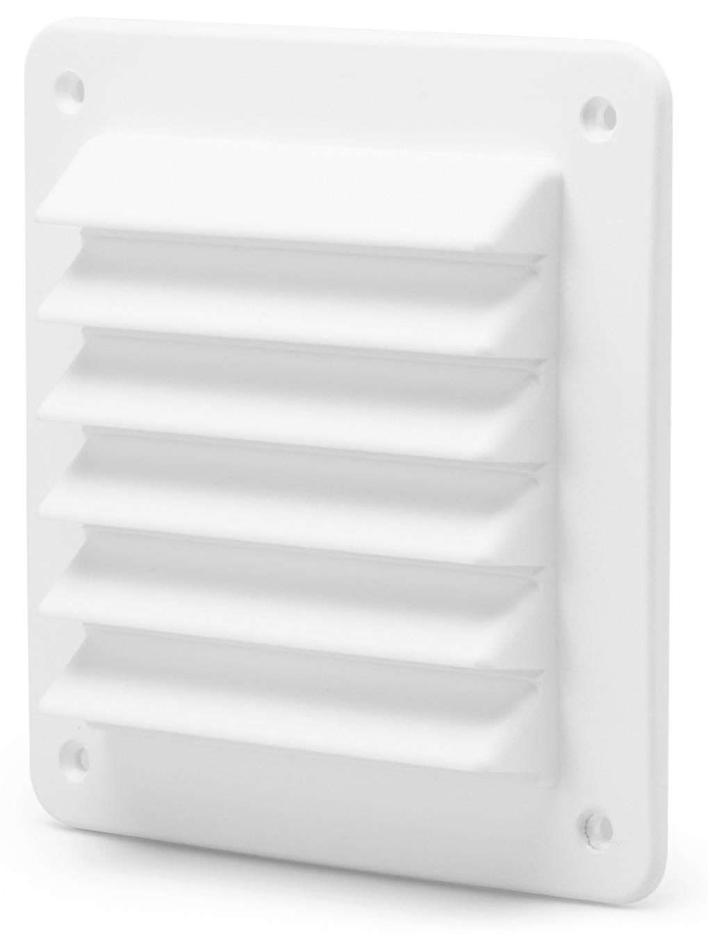 Klimatfabriken 55031 Ytterväggsgaller 150x150 mm, PP Vit