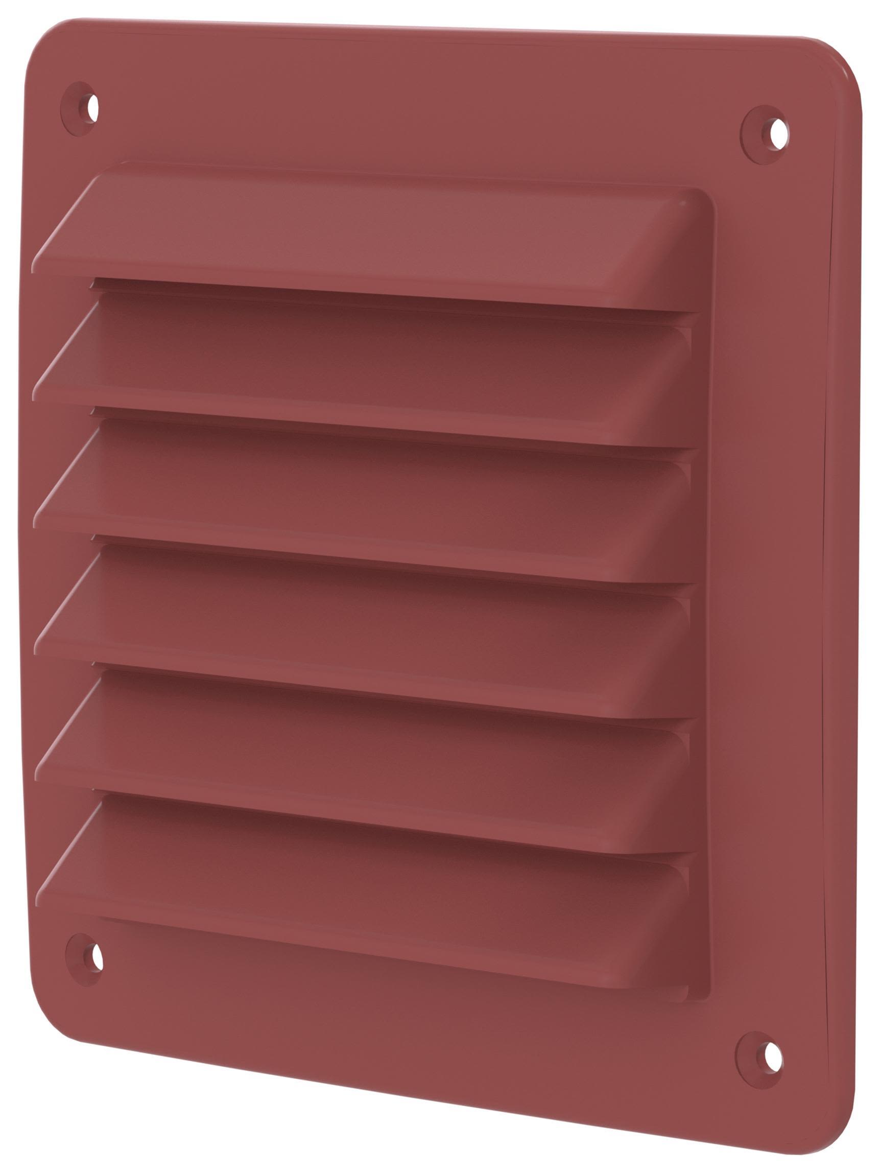 Klimatfabriken 55033 Ytterväggsgaller 150x150 mm, PP Röd