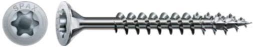 SPAX 0191010450505 Träskruv 4,5 mm TFTD, FZB, ETA-12/0114 Delgängad