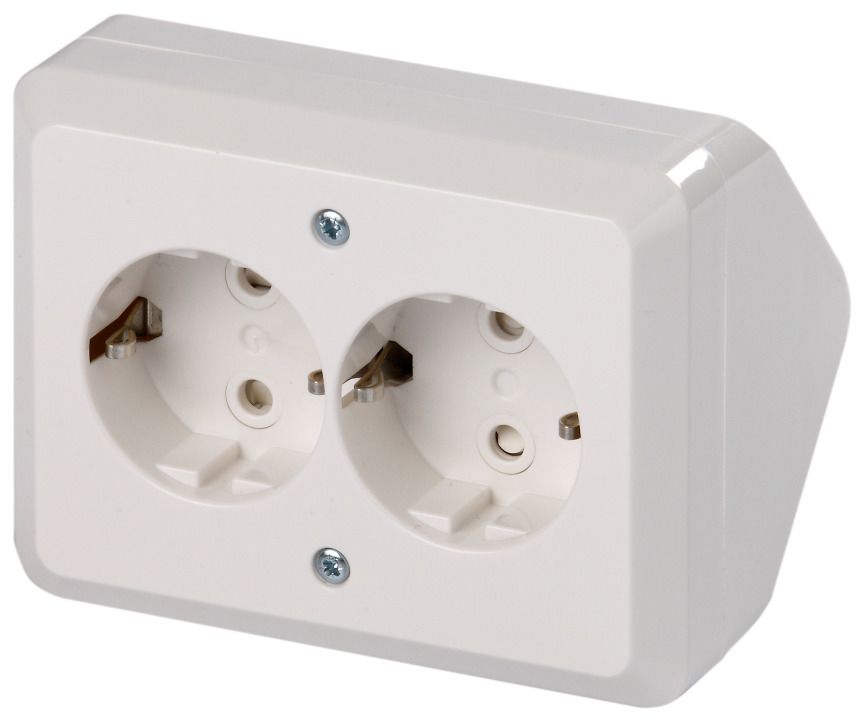 ABB 402EA.E Hörnbox med 2-vägs vägguttag