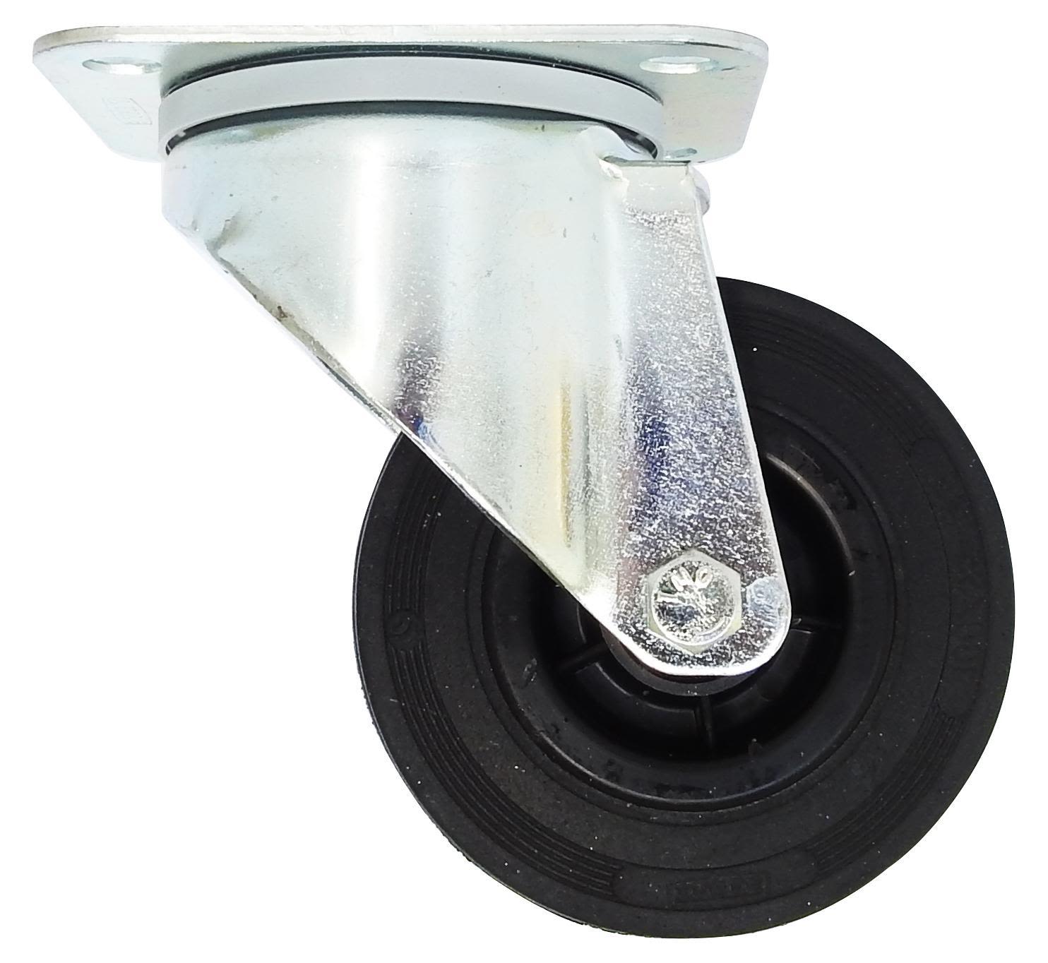 Tente 3370PVR080P62 Länkhjul gummi, platta 105x85 mm 80 mm