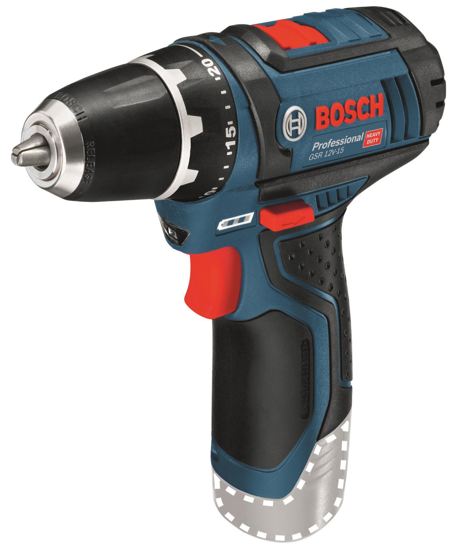 Bosch GSR 12V-15 Drill uten batteri og lader