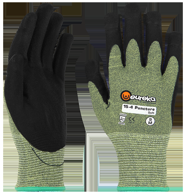 Eureka 15-4P Soft Stickskyddshandske skärskyddshandske 7