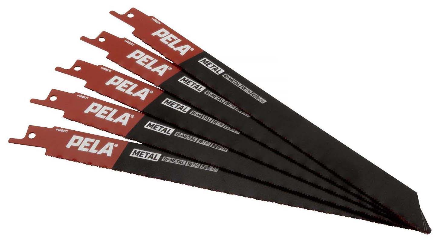 PELA 488377 Tigersavklinge 225 mm, 18 TPI, 5-pakke