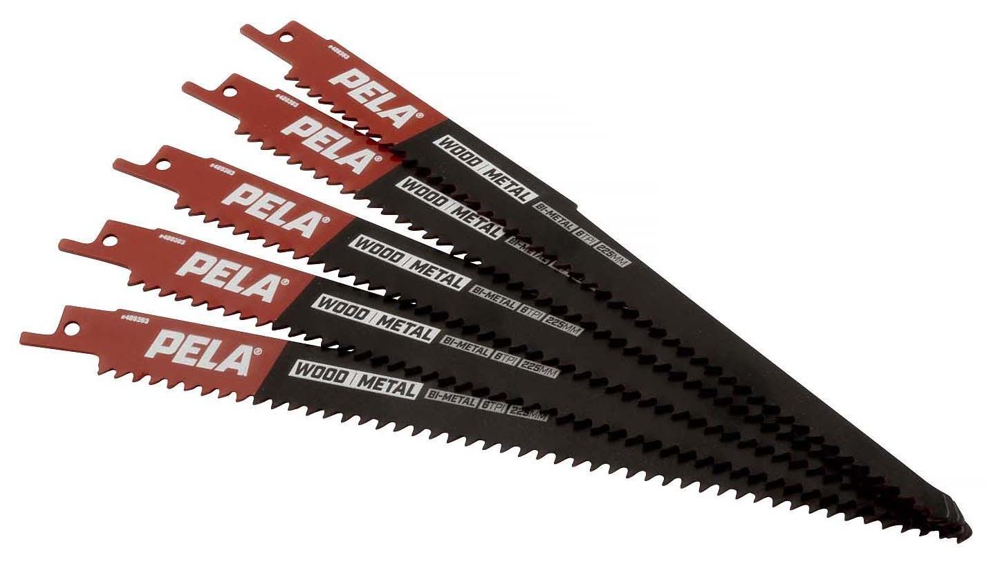 PELA 488383 Tigersågblad 225 mm, 6 TPI, 5-pack