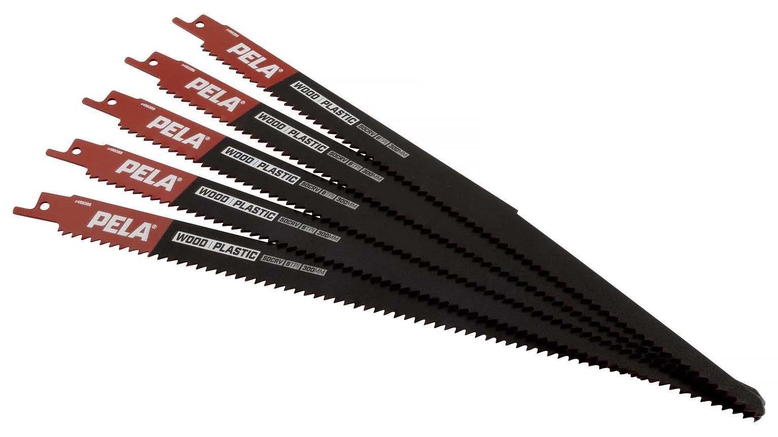 PELA 488388 Tigersågblad 300 mm, 6 TPI, 5-pack