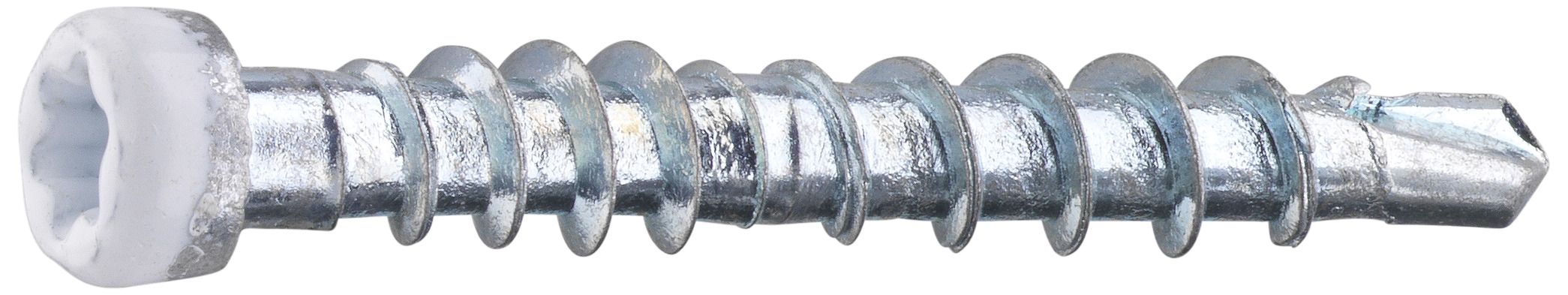 Grabber LTX28VITC Listskruv med bits 3,3 x 28 mm, 100-pack Vit