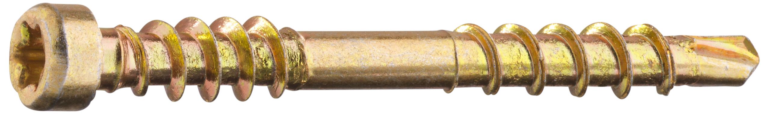 Grabber LTX35CH200 Listskruv med bits, gulkrom 3,3 x 35 mm, 200-pack