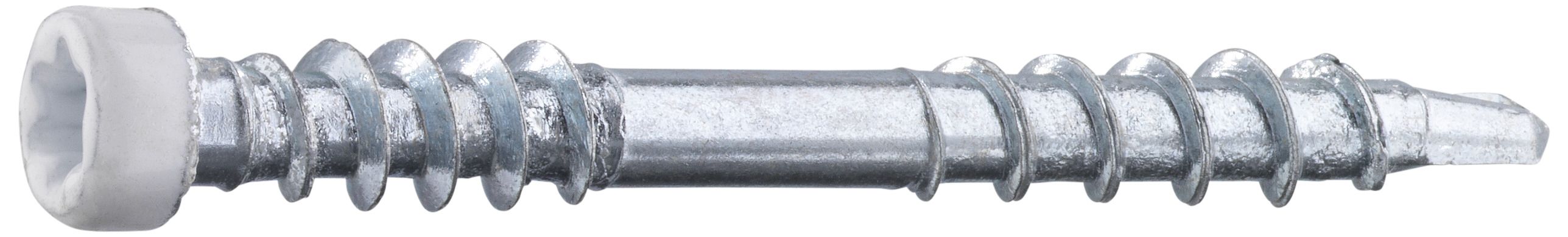 Grabber LTX35VITC Listskruv med bits 3,3 x 35 mm, 100-pack Vit