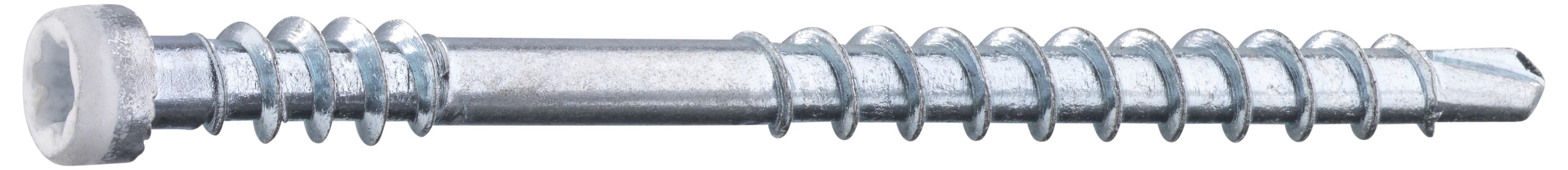 Grabber LTX48VITC Listskruv med bits 3,3 x 48 mm, 100-pack Vit