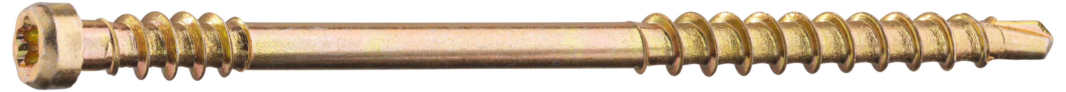 Grabber LTX62CH200 Listskruv med bits, gulkrom 3,3 x 62 mm, 200-pack