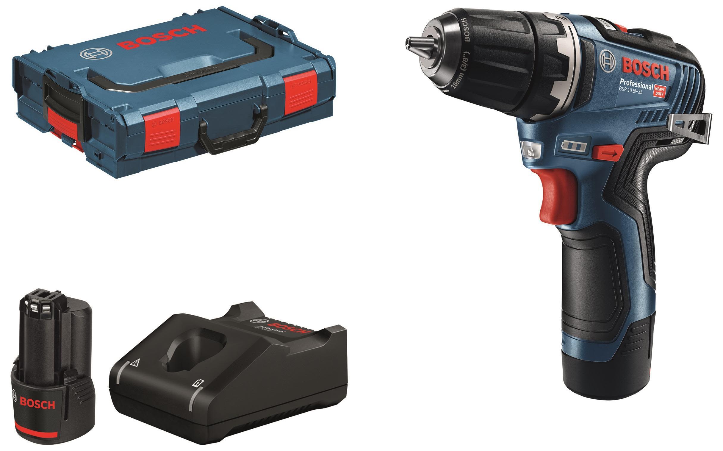 Bosch GSR 12V-35 Skrutrekker med batteri og lader