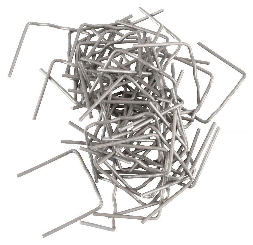 PELA 554165 Klammer til plast­sveising, 0,8 mm, rett, 50‑pakning