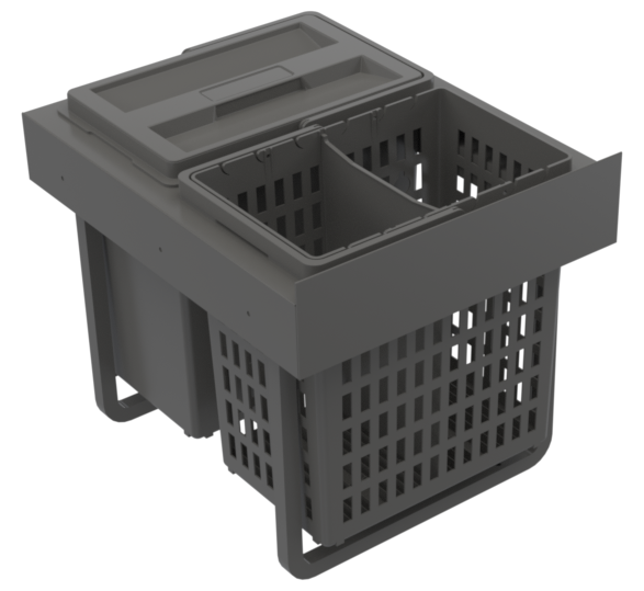 Beslag Design Select Base Hero Källsorteringskärl mörkgrå