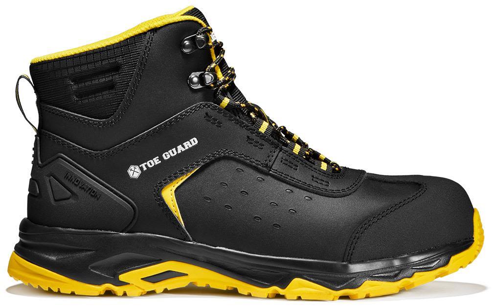 Toe Guard Wild Mid Skyddskänga svart/gul, S3, glasfiberhätta 40