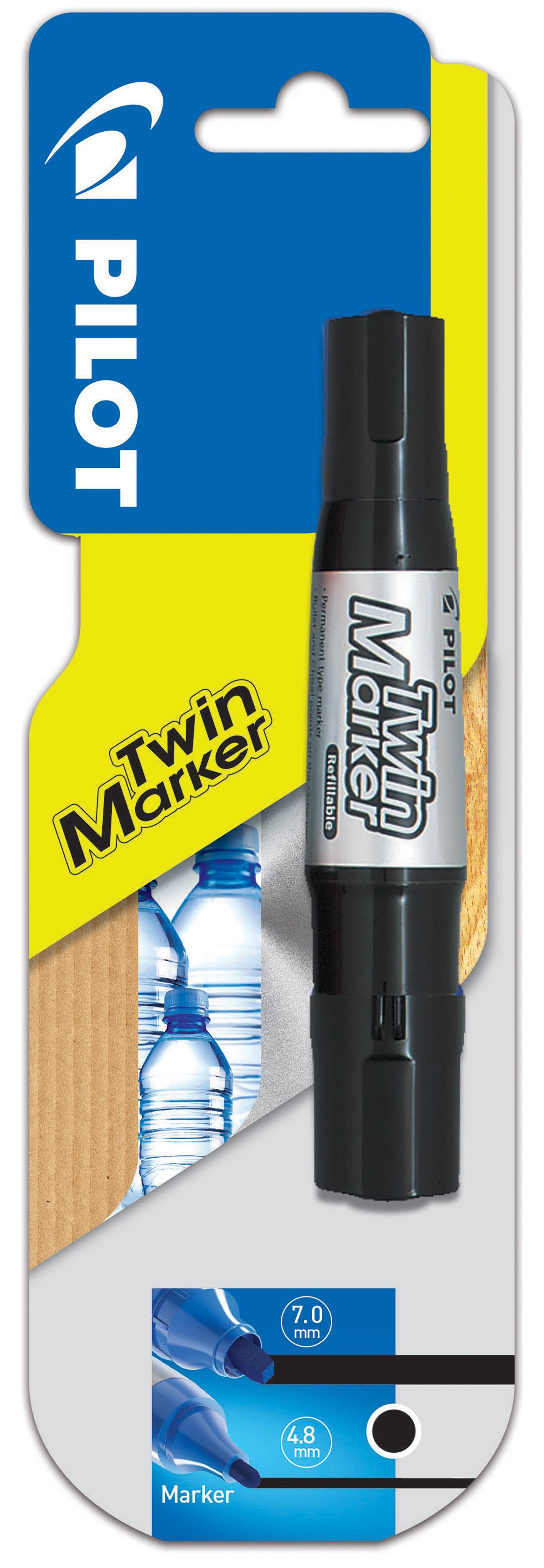 Pilot Twin Marker Jumbo Märkpenna 4,8/7 mm, svart