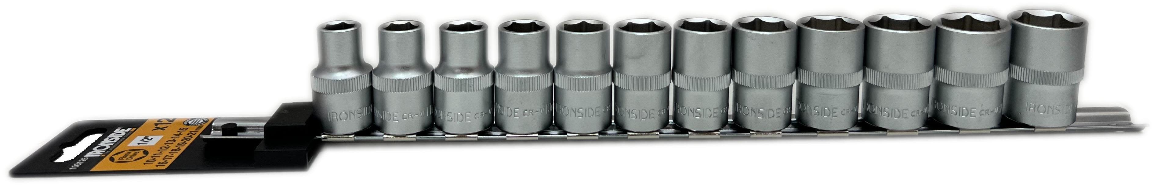 Ironside 103125 Hylssats 12 delar, 10-21 mm
