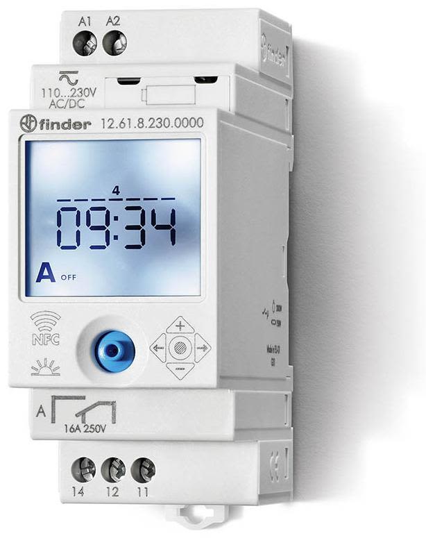 Finder 126182300000 Kopplingsur 16A, 110…230VAC/DC