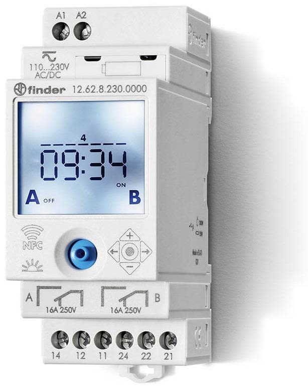 Finder 126282300000 Kopplingsur 16A, 110…230VAC/DC