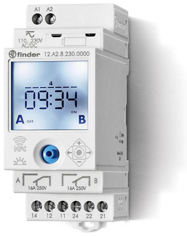Finder 12A282300000 Kopplingsur 16A, 110…230VAC/DC