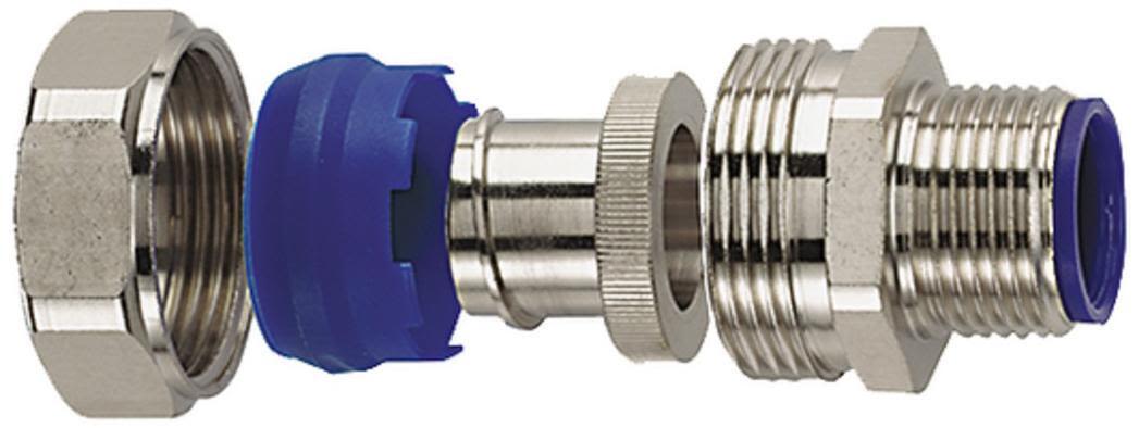 Hellermann Tyton 166-32204 Kompressionskoppling LTS-FMC, fast, med polyamidtätning Nominell Ø16 mm, M16