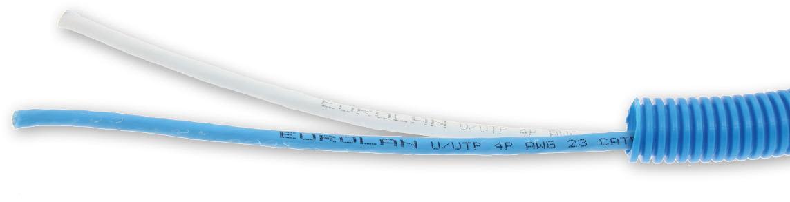 Eurolan C6 U/UTP Nätverkskabel fördragen, Slimline-utförande, 100 m 20 mm