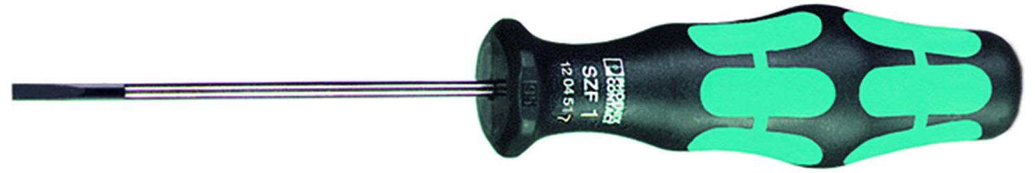 Værksted Kærv-Skruetrækker Phoenix Contact Szf 2-0,8X4,0 Klinge-Bredde: 4 Mm Klinge-Længde: 100 Mm Din Iso 2380-1