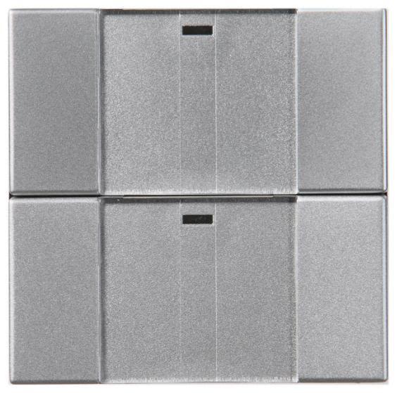ABB Impressivo 6732-83-500 Tryckknapp 2-polig, trådlös Aluminium