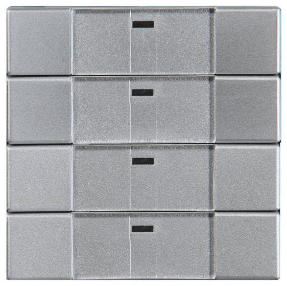 ABB Impressivo 6733-83-500 Tryckknapp 4-polig, trådlös Aluminium