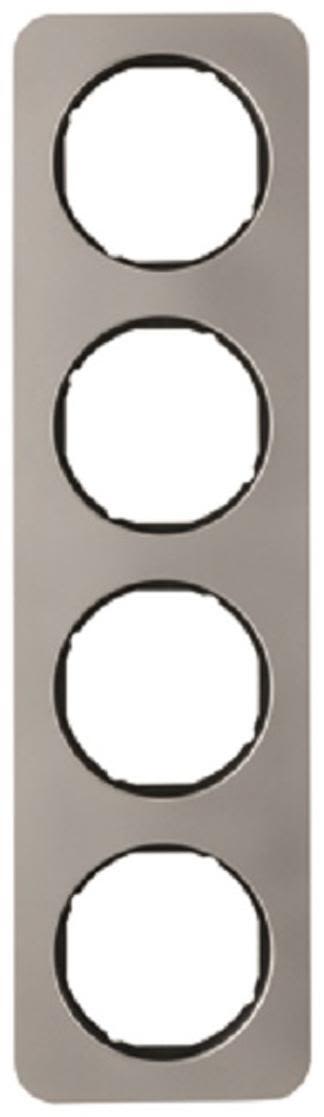 Hager 10142116 Täckram 4-fack, R.1 Glas/svart