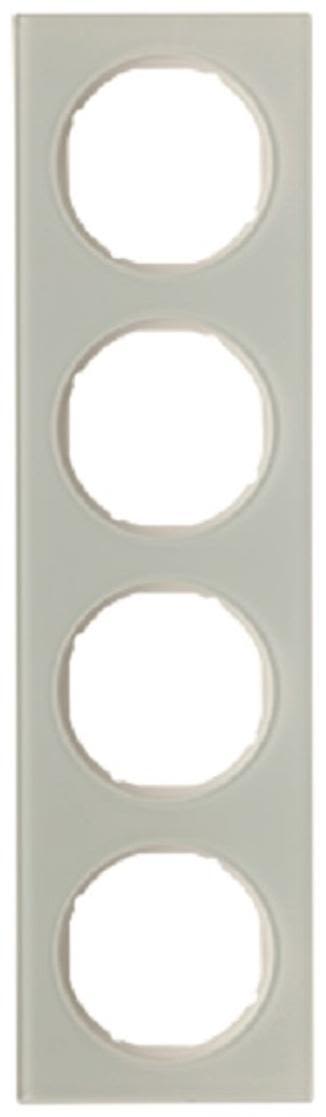Hager 10142216 Täckram 4-fack, R.3 Glas/svart