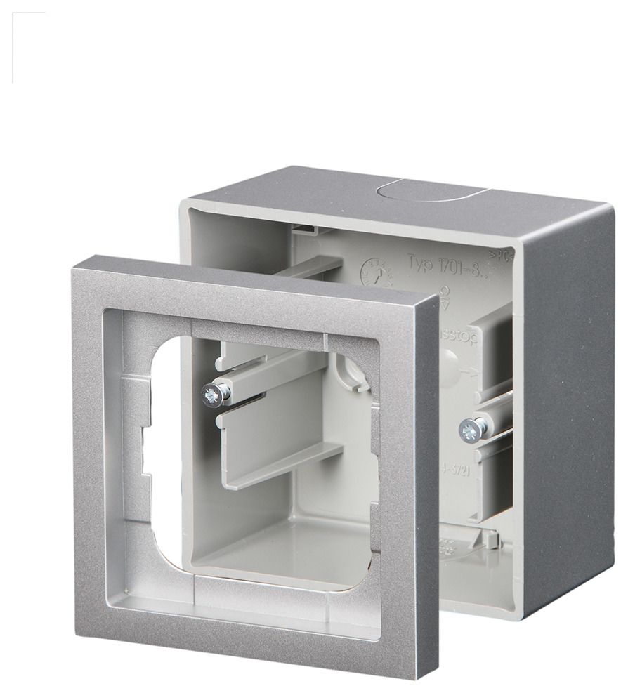 ABB Impressivo Förhöjningsram aluminium 1-fack