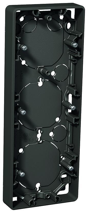 Schneider Electric Exxact Förhöjningsram Antracit, 21 mm 3-fack