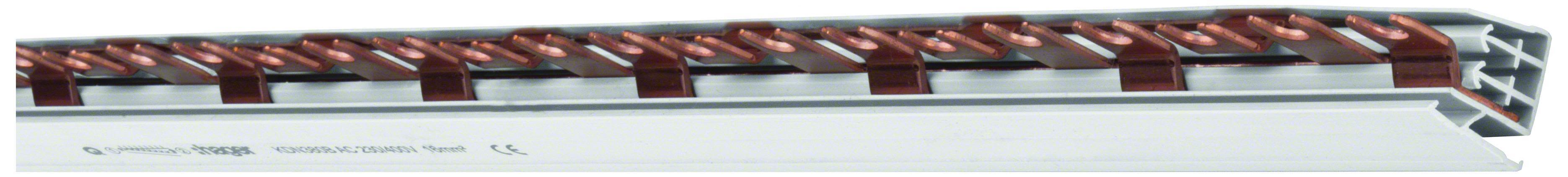 Hager KDN380B Fasskena 3-pol, 16 kV, gaffel 57 moduler/1 m