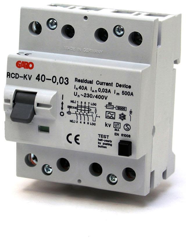 Garo RCD 4P 40A 30MA Jordfelsbrytare 4-pol, 40A, 30mA