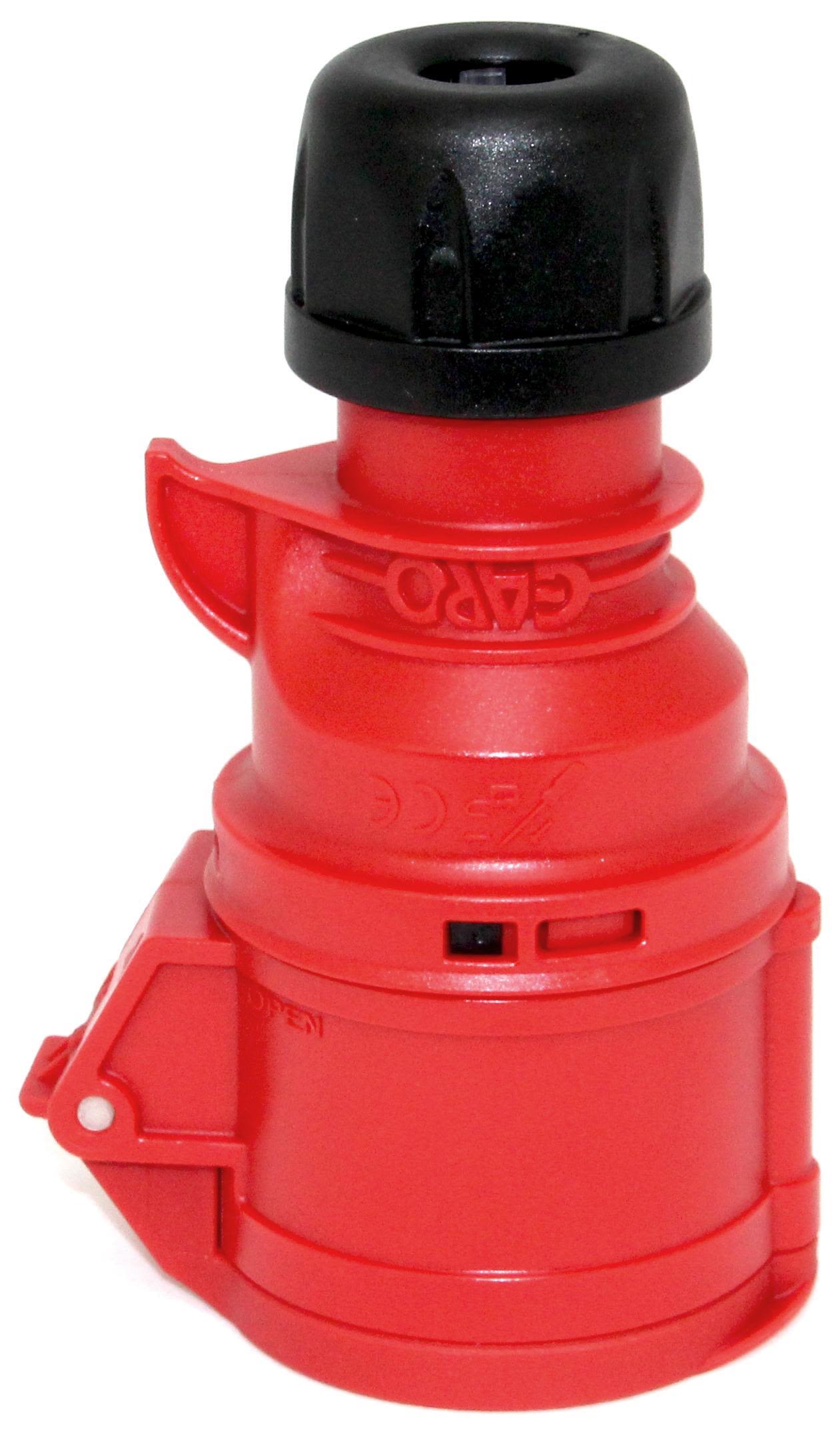 Garo Basic Skarvuttag IP44 4-polig 16A 6h, röd