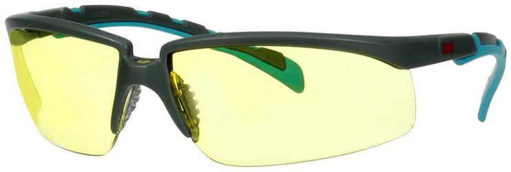 3M Solus 2000 Vernebriller Grå/blå-grønn brillestang, gul linse